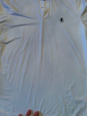 Men's White Polo Shirt with Shoal Creek Golf Club Logo